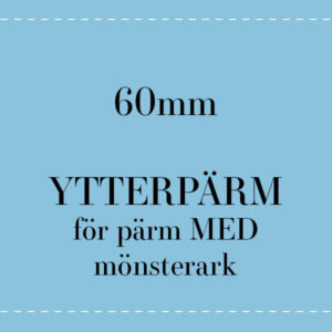 Ljusblå ytterpärm med plats för mönsterark